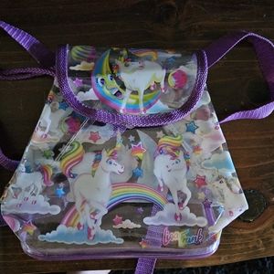 Rare vintage 90s Lisa Frank mini clear backpack